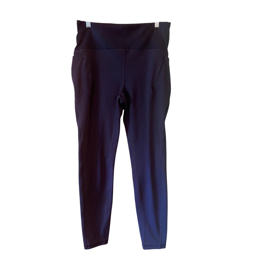 Avalanche Ribbed High Waisted Navy Blue Leggings Size Large